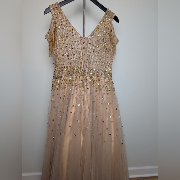 Sequin Embellished Evening Gown - Picture 4 of 13